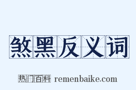 煞黑反义词是什么意思的图片